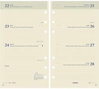 BREPOLS - 1 Recharge Organiseur Brefax 17, Janvier 2027 à Décembre 2027, 1 Semaine sur 2 Pages, Format 9,5 x 17 cm