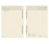 BREPOLS - 1 Recharge Pour Organiseur Brepols Brefax 1-1 jour par page - Dimension 14,5 x 21 cm - Janvier 2026 à Décembre 2026-6 Langues