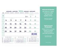 Brepols - 1 Tapis de Souris Calendrier Mensuel à Feuillets Détachables - Dimension 18 x 23 cm - Janvier 2026 à Décembre 2026