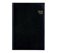 BREPOLS Agenda Semainier OMEGA - Couverture LIMA Noir - Janvier 2026 à Décembre 2026 - Format 21 x 29 cm