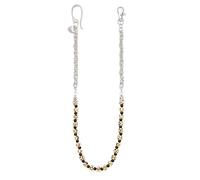 BRERA 67 - chaine argent homme avec pierres en céramique pour pantalon jeans, mousqueton porte clé, chainette metal, attache porte clef, portefeuille chaine