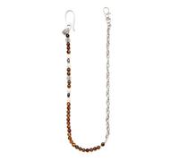 BRERA 67 - chaine argent homme avec pierres naturelles pour pantalon jeans, mousqueton porte clé, chainette metal, attache porte clef, portefeuille chaine