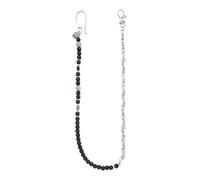 BRERA 67 - chaine argent homme avec pierres naturelles pour pantalon jeans, mousqueton porte clé, chainette metal, attache porte clef, portefeuille chaine