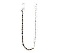 BRERA 67 - chaine argent homme avec pierres naturelles pour pantalon jeans, mousqueton porte clé, chainette metal, attache porte clef, portefeuille chaine