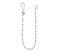 BRERA 67 - chaine argent homme pour pantalon jeans, mousqueton porte clé, chainette metal, attache porte clef, portefeuille chaine