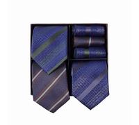 BRERA 67 - Coffret Cadeau Homme 3 Cravates et 3 Mouchoirs de Poche, Accessoire Costume, Pochette Avec Cravate, Cadeau Original Mariage