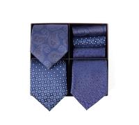 BRERA 67 - Coffret Cadeau Homme 3 Cravates et 3 Mouchoirs de Poche, Accessoire Costume, Pochette Avec Cravate, Cadeau Original Mariage