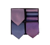 BRERA 67 - Coffret Cadeau Homme 3 Cravates et 3 Mouchoirs de Poche, Accessoire Costume, Pochette Avec Cravate, Cadeau Original Mariage