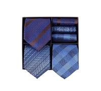 BRERA 67 - Coffret Cadeau Homme 3 Cravates et 3 Mouchoirs de Poche, Accessoire Costume, Pochette Avec Cravate, Cadeau Original Mariage