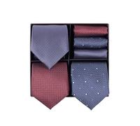 BRERA 67 - Coffret Cadeau Homme 3 Cravates et 3 Mouchoirs de Poche, Accessoire Costume, Pochette Avec Cravate, Cadeau Original Mariage