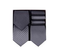 BRERA 67 - Coffret Cadeau Homme 3 Cravates et 3 Mouchoirs de Poche, Accessoire Costume, Pochette Avec Cravate, Cadeau Original Mariage