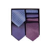 BRERA 67 - Coffret Cadeau Homme 3 Cravates et 3 Mouchoirs de Poche, Accessoire Costume, Pochette Avec Cravate, Cadeau Original Mariage