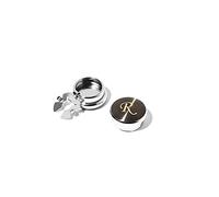 BRERA 67 - couvre boutons chemise homme avec initiales, boutons de manchette pour homme, cache bouton chemise lettre, cadeau homme original utile Made in Italy