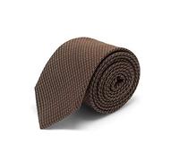 BRERA 67 : Cravate Homme Marron à Micro-Motif Étroit Slim Laine et Soie faite à la main, Cravates 148x8 Mariage, Boîte cadeau, Accessoires Mode,Vente au Particulier.