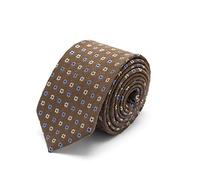 BRERA 67 : Cravate Homme Marron Étroit Slim Laine et Soie faite à la main, Cravates 148x8 Mariage, Boîte cadeau, Accessoires Mode,Vente au Particulier.
