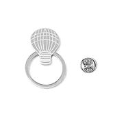 BRERA 67 - Porte lunette broche femme, étui lunette broche homme, accessoires pins argenté, support lunette cor porte chance