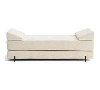 Best mobilier – Banquette 3 places Brescia – convertible en tissu velours relief – Beige