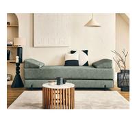 Brescia - banquette 3 places convertible en tissu velours relief - Vert Vert G