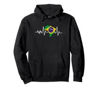Brésil, Battement de Coeur, Drapeau brésilien, Carte Sweat à Capuche