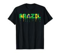Brésil Born Flag Proud Patriotc Feel The Drip Cool Brazil T-Shirt