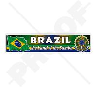 BRÉSIL Brésilien Drapeau-Blason, Terre de la Samba, Bresil Emblème, 180mm Vinyl Sticker, Autocollant