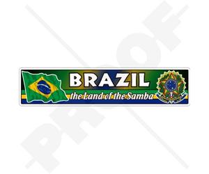 BRÉSIL Brésilien Drapeau-Blason, Terre de la Samba, Bresil Emblème, 180mm Vinyl Sticker, Autocollant