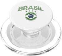 Brésil Cadeau Drapeau Brésil Fan Vintage Samba Brasil PopSockets PopGrip pour MagSafe