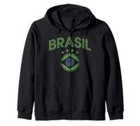 Brésil Cadeau Drapeau Brésil Fan Vintage Samba Brasil Sweat à Capuche