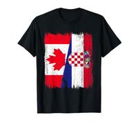Brésil Croatie Demi-drapeau Fière racines croates brésiliennes T-Shirt