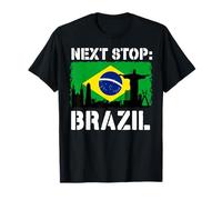 Brésil Drapeau brésilien drôle Prochain arrêt Voyage T-Shirt