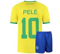 Brésil Maillot De Foot Domicile Pelé - Enfant et Adultes - Ensemble Foot - 152