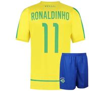 Brésil Maillot De Foot Domicile Ronaldinho - Enfant et Adultes - 164