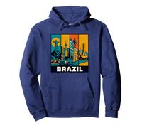 Brésil Retro Game Skyline - Rio São Paulo Salvador Brasilia Sweat à Capuche
