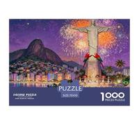 Brésilien Rio Christ Le Carnaval du Rédempteur Puzzle en Bois Imperméable Puzzles De 1000 Pièces pour Adultes Cadeaux Impossible Jeux Éducatifs
