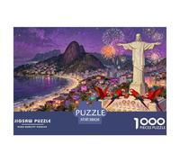 Brésilien Rio Christ Le Carnaval du Rédempteur Puzzle en Bois Imperméable Puzzles De 1000 Pièces pour Adultes Cadeaux Défi Et Casse-tête Jeux Éducatifs