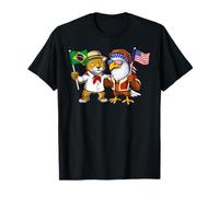 Brésiliennes-américaines Drapeau Brésil États-Unis USA T-Shirt