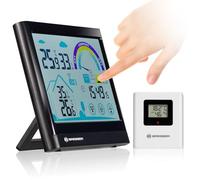 Bresser Thermo-hygromètre VentAir – Écran tactile, recommandation de ventilation – Noir