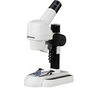 Bresser 8856500 Éclairage Junior en Microscope avec grossissement 20x, Plaque d'objet Bicolore et éclairage LED Blanc