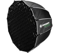 Bresser Boîte à lumière parabolique 90 cm avec système Quick Lock, Monture Bowens, diffuseurs, Grille nid d'abeille, Photo Portrait et Produit