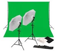 Bresser Kit studio LED BR-240B Daylight Set, 2 lampes 60W, fonds 3x3 m, 3 toiles, sac inclus