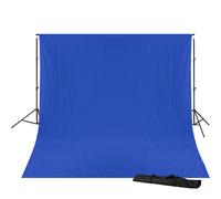 BRESSER BR-D23 Support de Fond de Studio + Fond de Studio en Tissu 3 x 4m Chromakey Bleu