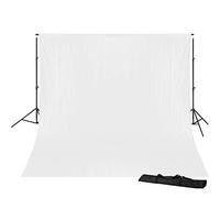 Bresser - Système de fond + tissu de fond 3 x 6m Blanc