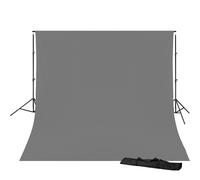 BRESSER BR-D23 Support de Fond de Studio + Fond de Studio en Tissu 3 x 6m Gris