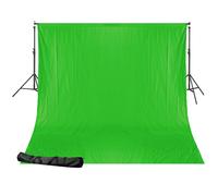 BRESSER BR-D24 Système de fond + tissu de fond 2,5 x 3m Vert Chromakey