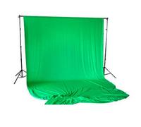 Support Bresser D-26 300 cm + toile 3 x 6 m vert chromakey