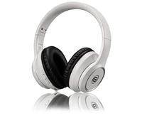 Bresser Casque Bluetooth Over-Ear avec Microphone intégré pour Gaming ou téléphonie, Prise Jack 3.5 et jusqu'à 8 Heures d'autonomie, Blanc
