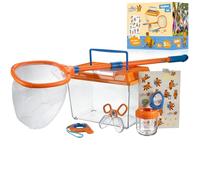 Bresser DieMaus Kit d'extérieur pour enfants 5 pièces Terrarium Épuisette réglable Loupe Loupe Outil de collecte à partir de 8 ans