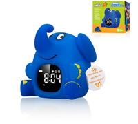 Bresser DieMaus Réveil lumineux pour enfants - Réveil - Veilleuse - En silicone - Motif éléphant - Fonction snooze