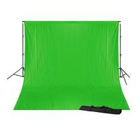 Bresser - F000332 - BR-D23 système de fond + greenscreen/ chromakey vert tissu de fond 3 x 6m