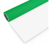 BRESSER Fond de studio vinyle vert/blanc 2,72x6m en rouleau